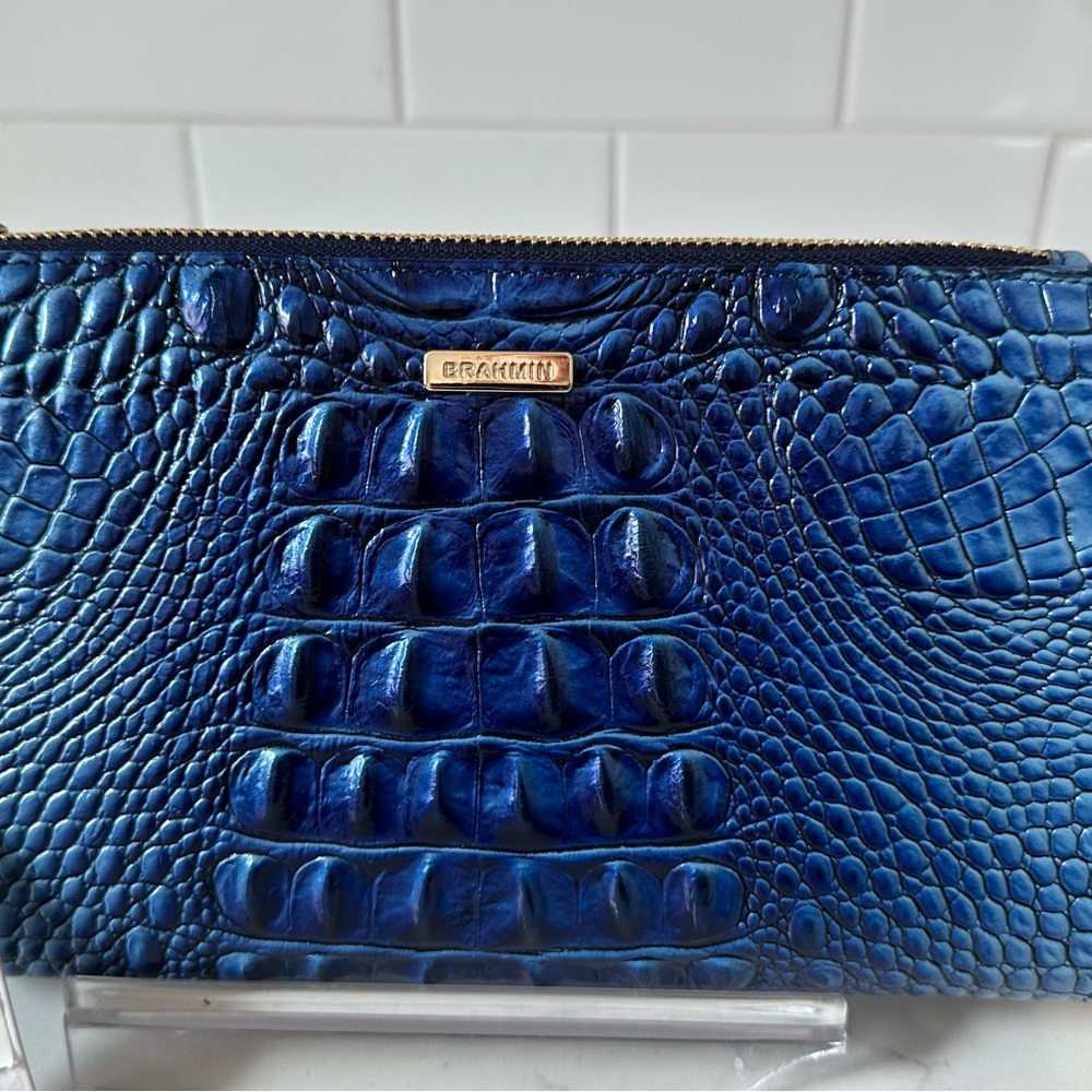 Brahmin Daisy Blue assorted Melbourne genuine leather